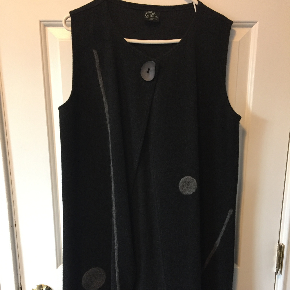 Long wool vest by Living Out Loud with Mia